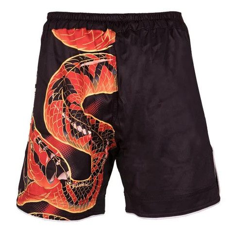 Mens Anti-Wrinkle Quick-Dry and Waterproof MMA Shorts Breathable and Sustainable Kickboxing Boxing Clothing Mid-Waist Type