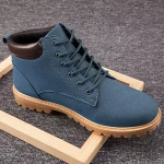 Mens winter autumn warm blue suede leisure stylish work boots