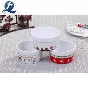 Merry Christmas Kitchenware Food Grade Round Ceramic Bakeware