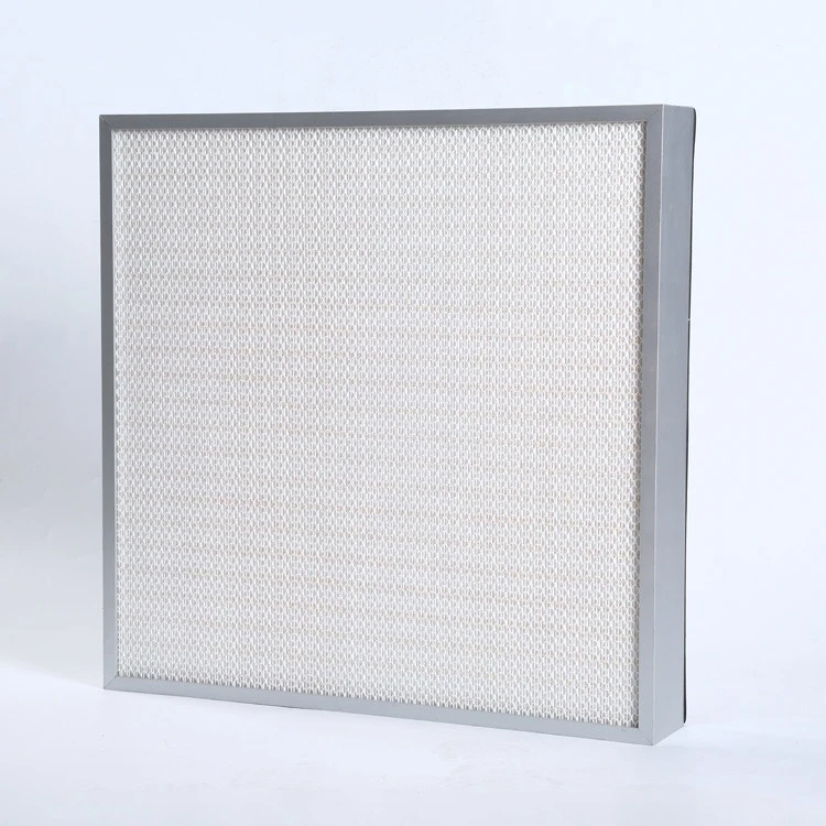 MERV 18 19 H13 14 99.999% mini pleat hepa air filter for clean room
