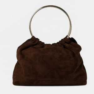 Metal ring handle evening bags female Elegant Casual Tote Bag Handbag