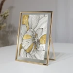 Metal SilverPhoto Frames Modern Concise 4in 6in 7in Photos Use Glass Cover Frames Metal Art Picture Photo Frames