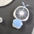 Import Mini Air Cool Fan Personal USB Rechargeable Handheld Fan with 2 Speed Adjustable, 7-Colorful Night Light from China