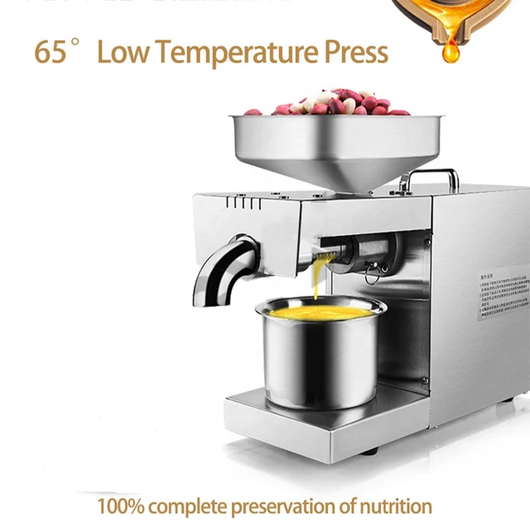 Mini Oil Press Stainless Steel home Oil Extraction Machine Seed Commercial Small Oil Presser