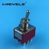 Mini Panel Mount ON-ON 3PDT 9Pin Red Toggle Switch