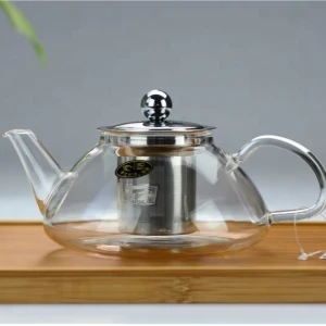 Mini Pyrex Glass Tea Pot 400ML Handmade Tea Pot High Borosilicate Glass TeaPot Glass Tea Set Custom