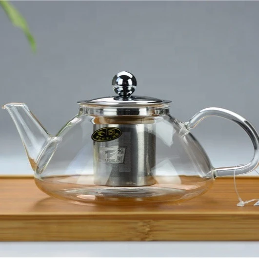 Mini Pyrex Glass Tea Pot 400ML Handmade Tea Pot High Borosilicate Glass TeaPot Glass Tea Set Custom