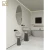 Import Minimalist Gray Key-Shaped Terrazzo Pedestal Basin - Sculptural Bathroom Vanity Countertop from China