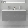 Modern bathroom vanity cabinet with double basins WD2114-0