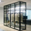 modern bedroom design aluminum glass door wardrobe custom walk in closet