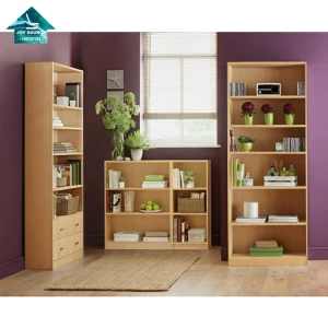 modern design simple design wooden home furniture bookshelf with drawer