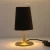 Import Modern lamp mini bedside table lamp- Metallic brushed anodised steel base with Chocolate velvet shade and a cotton covered cord from China