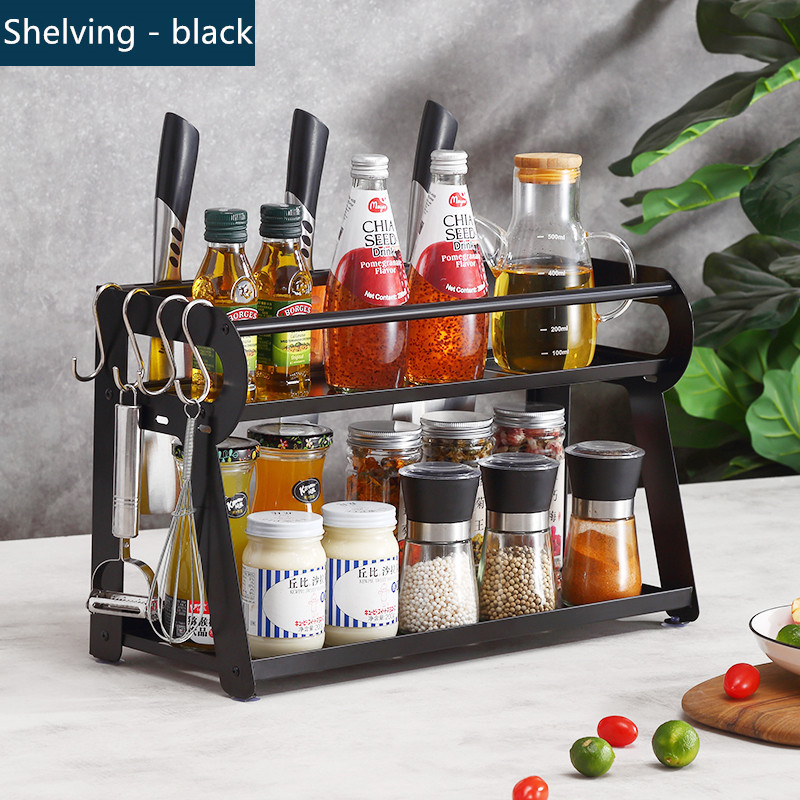 Buy Modern Metal Kitchen Spice Jar Storage Rack Multifunctional ...