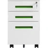 Modern office equipments 3 drawer metal mobile pedestal filing cabinet