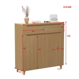 Modern simple three doors and two drawers wooden shoe rak / shoe rack / shoe cabinet for Living Room furniture
