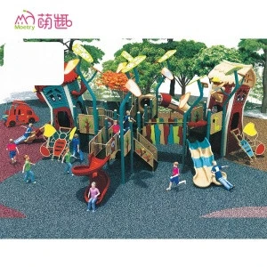 Moetryplay Outdoor Playground Fancy House Plastic Outdoor Playhouse for Kindergarten Play Area