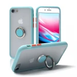 Multi-color transparent matte mobile phone bags Shockproof TPU+PC Back Cover Case with Built-in 360 Rotatable Ring Stand