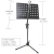 Musical Instrument Guitar Accessories Foldable Sheet Black Metal Music Stand