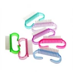 Nail Art Brush Cleaning Clean Plastic Handle Nail Brush Set Pedicure Manicure