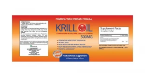 Natural Antarctic Red Krill Oil Supplement Soft Gels Supplements