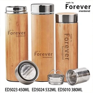 Natural Bamboo Stainless Steel Vacuum flask china Insulated Bottles Wholesale termos bamboo