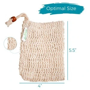 Natural Cotton Soap Saver Bag Zero Waste Mesh Bar Soap Loofah Holder Pouch Bags for Shower,Soap Bag Mesh for Foaming