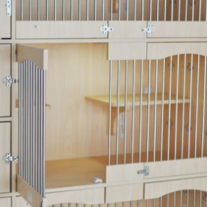 Natural solid wood multi-layer villa pet display cage cat breeding cage