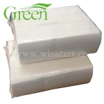 Natural white reusable m fold toilet hand towel paper