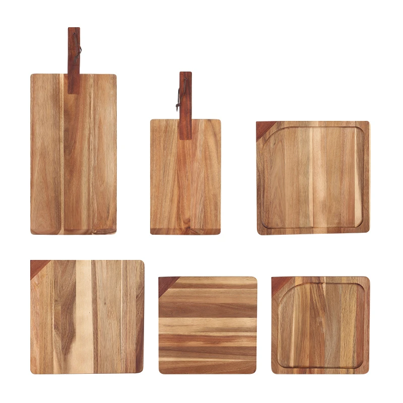 Natural Wooden  Cutting Board with Acacia wood + Shabili handle 20WCB020