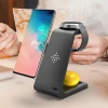 new amazon hot unique product 2020  3 in 1  Fast Wireless Charger stand for earphones watch  and  All Phone Qi-Enabled Devices