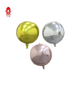 NEW ARRIVAL 10inch 18inch 24inch 4D balloon Party Balloon Suppliers Gold Sliver Foil Balloon
