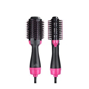 New arrival 2 in 1 hair dryer electrical rotating hot air brush barbershop equipment hair straightener comb