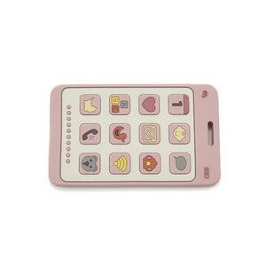 New Arrival Fashion Phone Fancy Shape BPA Free Baby Teether Food Grade Silicone Teething Toys