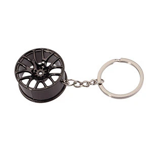 New Creative Wheel Hub Rim Model Man&#39;s Keychain Car Key Chain Cool Gift Keyring