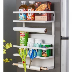 new design Amazon hot sale new product towel shelf large size  Fridge rack  kitchen fridge magnetic storage rack