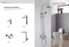 New design brass bathroom exposed water mixer chromed basin faucet