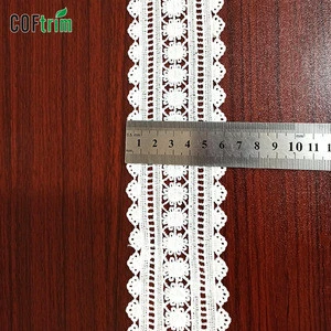 New Design Embroidery circle lace trim customize chemical lace trim