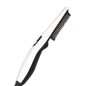 New Design Hair Styling Comb Beard Straightener Electric Hot Comb Straightening Curling Brush