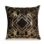 Import New Designs Black  Gold Foil Printed Cushion Sofa  Cover Decorative Throw Pillows For Home Sofa Chair Pillow Covers from China