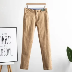New Fashion Khaki  Cotton Stretch Mens Slim Fit Regular Chino Trouser for Men