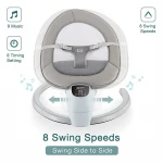 New Intelligence Automatic Rocking Baby Chair Electric Infant 8 Speeds Baby Cradle Sway Swing
