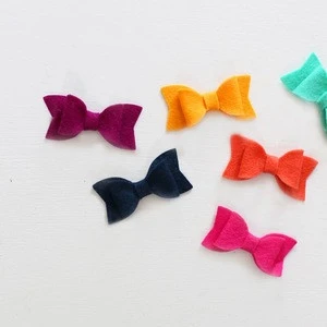 New Korean Style Lovely Solid Felt Bowknot Hairpin For Baby Girl Accessories Gift