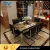 Import New modern designs dining set long glass dining table and chair CT031 from China
