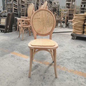 New pattern stackable wood round back louis xvi dining chair