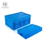 New PP Material Customized Attached Lids Folding Collapsible Stackable Plastic Crate For Transport Fruit