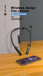 New product LENYES A42 hd noise reduction magnetic collar magnetic TF card wireless headset BT 5.0 In-ear Earbuds