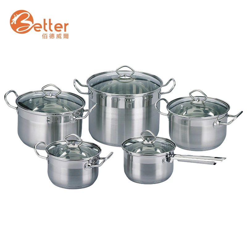 New Products On China Market Mini Stainless Steel Cooking Pan Non Stick Cooking Pot Set
