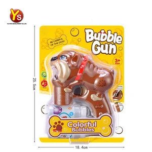 New style electric bubble gun toys dog shape soap bubble shooter gun toys for wholesale