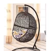 New Style North Europe Gaden chairs Patio Swing chair Black single egg basket chair for balcony