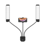 New technology factory directly supply two head led light with tripod, professional camera flash light led bulb light